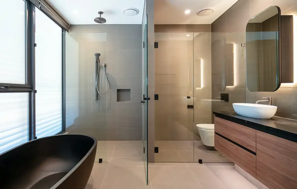 Semi-Frameless Shower Screen